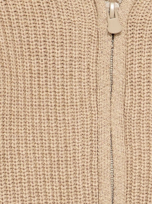 Cardigan con cappuccio e interno effetto montone - Kiabi Cardigan con cappuccio e interno effetto montone - Kiabi