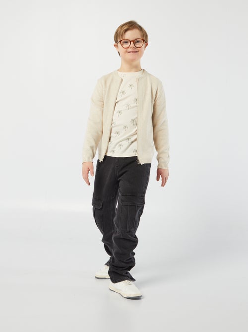 Cardigan con zip - collezione facile da indossare - Kiabi