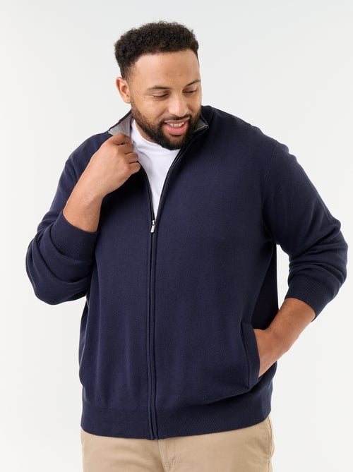 Cardigan con zip a collo alto - Kiabi