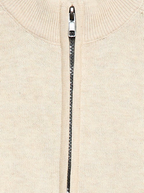 Cardigan con zip e collo alto - Kiabi