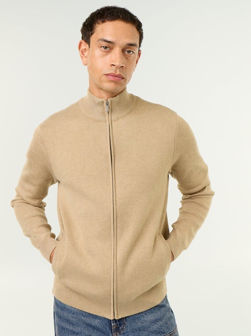 Cardigan con zip e collo alto - Kiabi