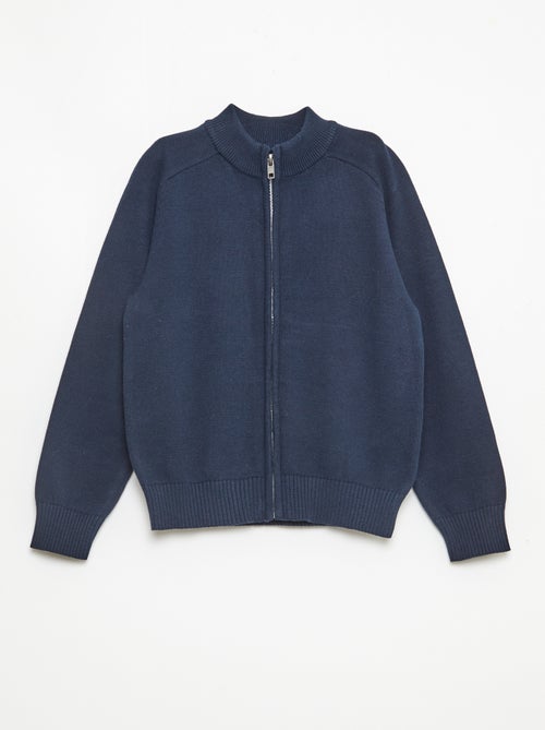 Cardigan con zip e collo alto - Kiabi