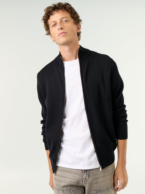 Cardigan con zip e collo alto - Kiabi