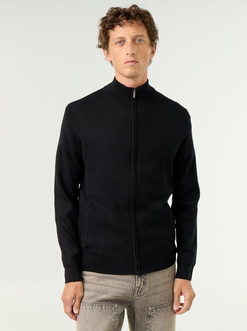 Cardigan con zip e collo alto - Kiabi