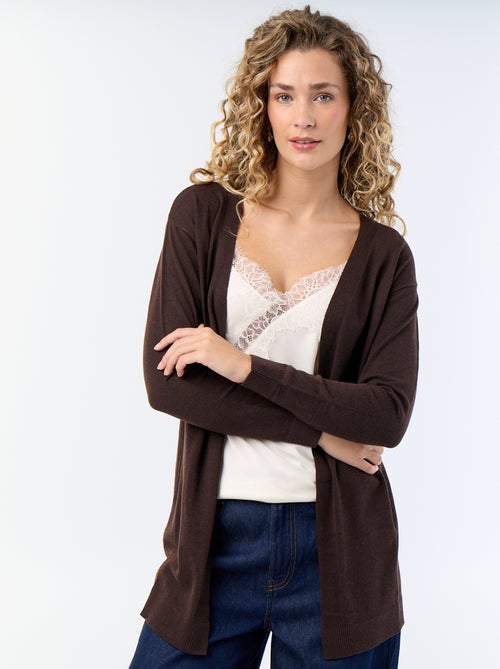 Cardigan corto aperto in maglia fine - Kiabi Cardigan corto aperto in maglia fine - Kiabi