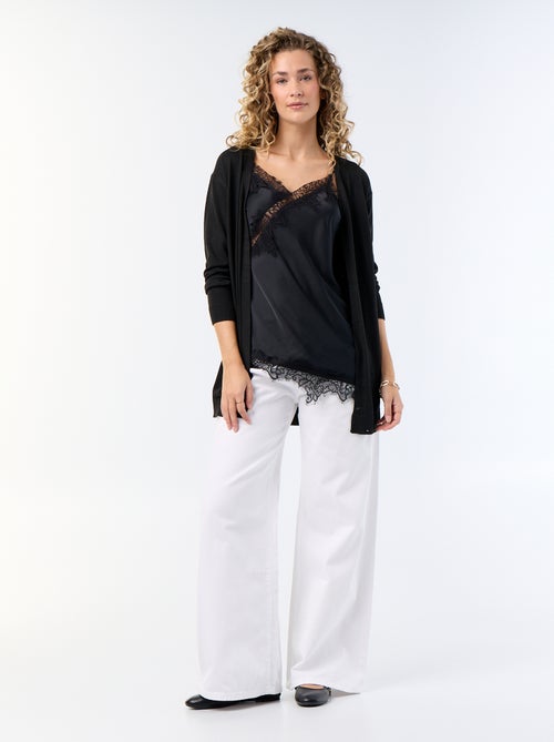 Cardigan corto aperto in maglia fine - Kiabi Cardigan corto aperto in maglia fine - Kiabi