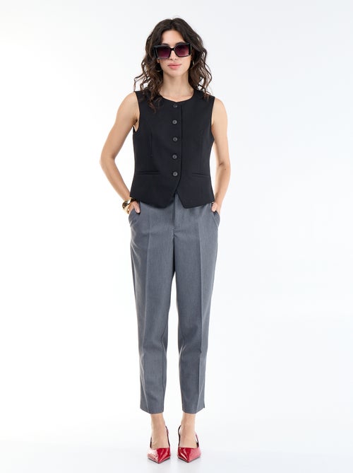 Cardigan da tailleur senza maniche tinta unita - Kiabi