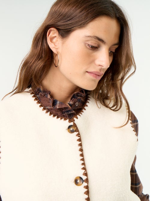 Cardigan effetto montone senza maniche - Kiabi