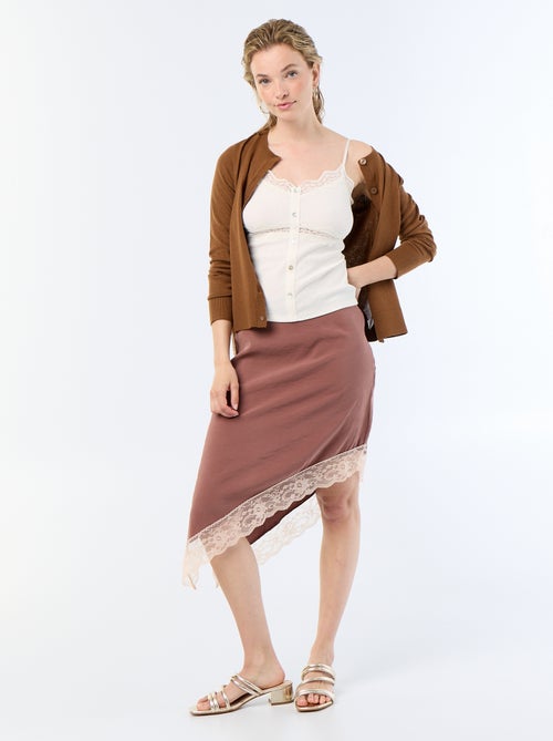 Cardigan girocollo tinta unita - Kiabi