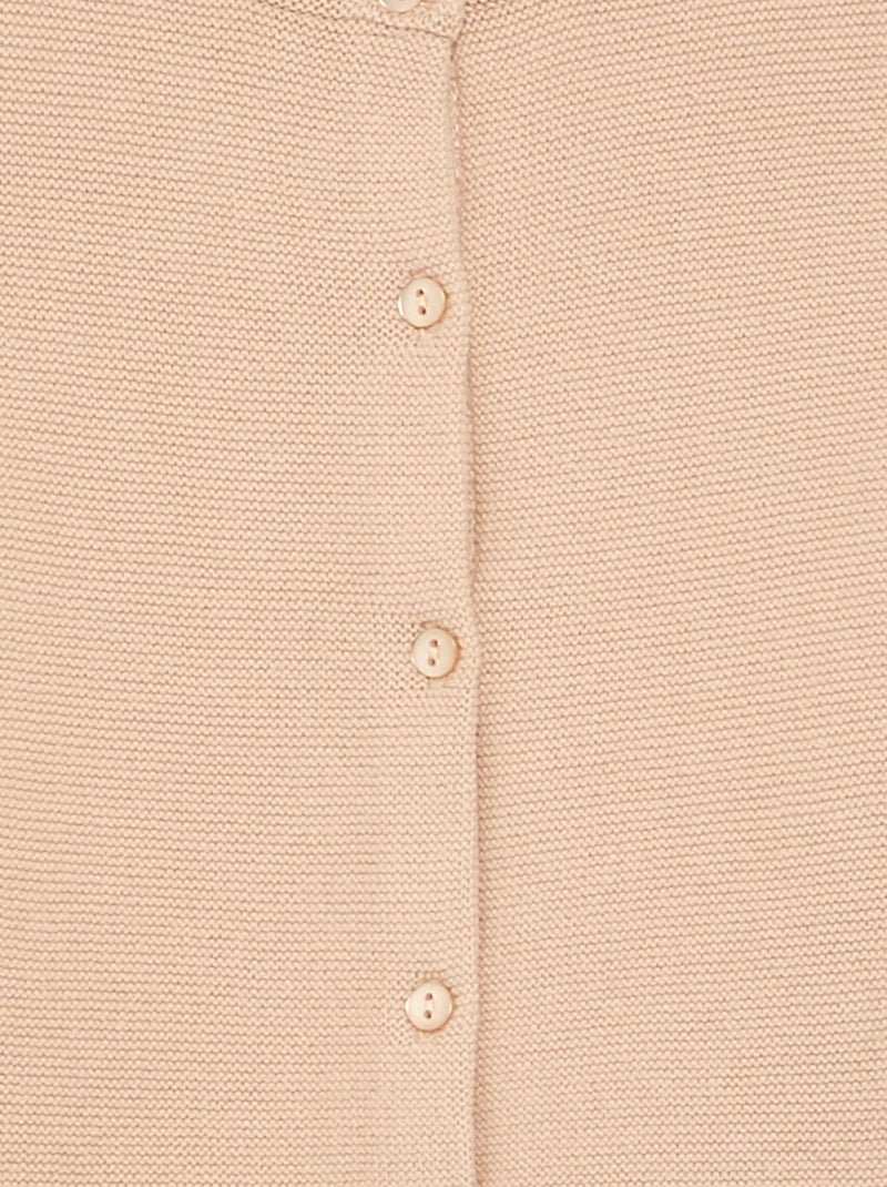 Cardigan in maglia a finezza sottile a tinta unita Beige - Kiabi