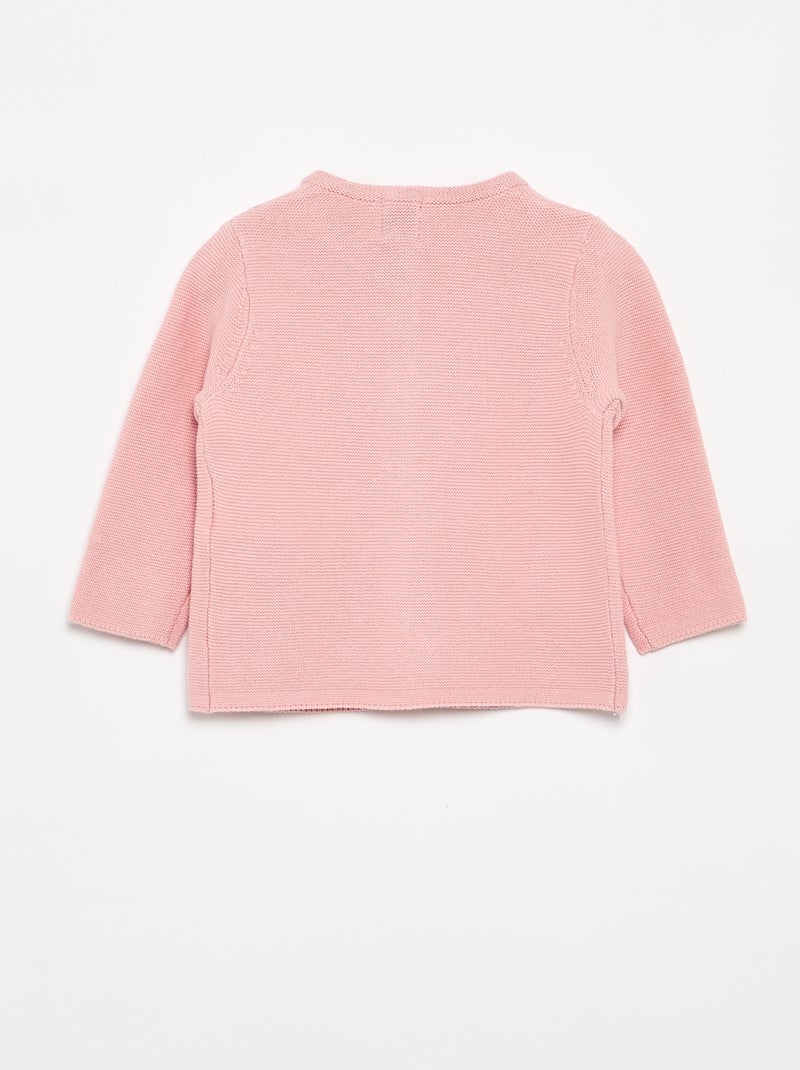 Cardigan in maglia a finezza sottile a tinta unita Rosa - Kiabi