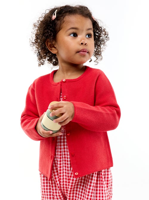 Cardigan in maglia a finezza sottile a tinta unita - Kiabi
