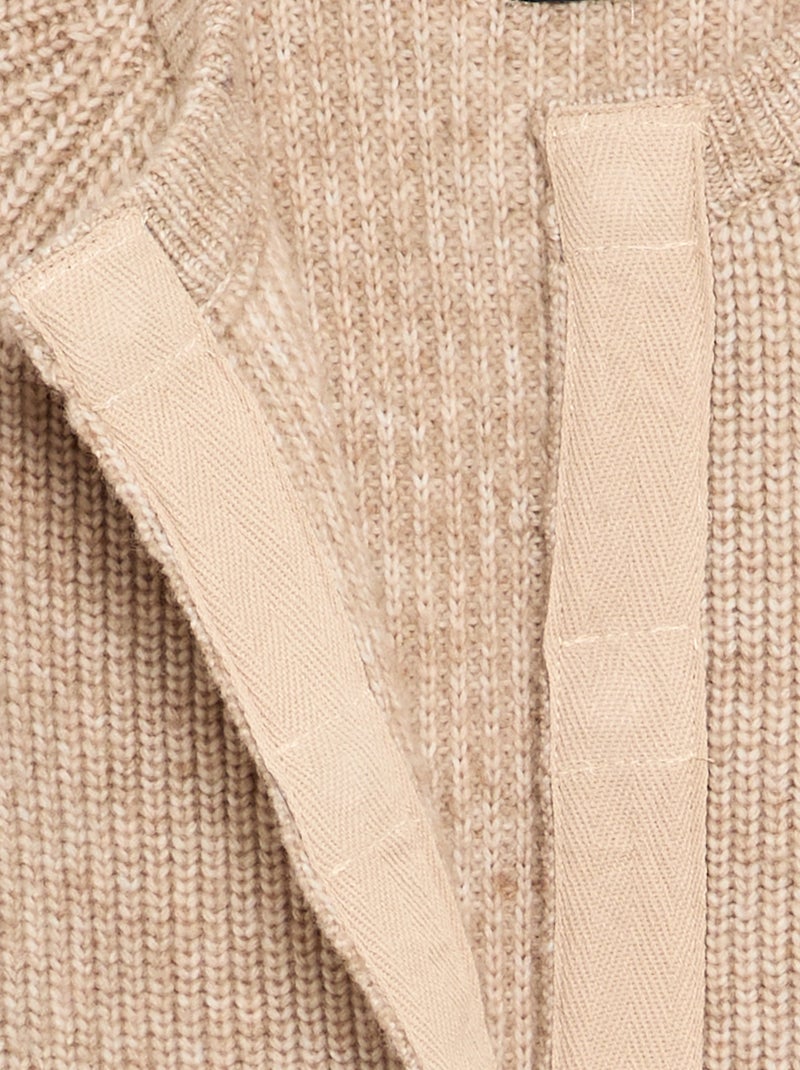 Cardigan in maglia calda - collezione facile da indossare Beige - Kiabi