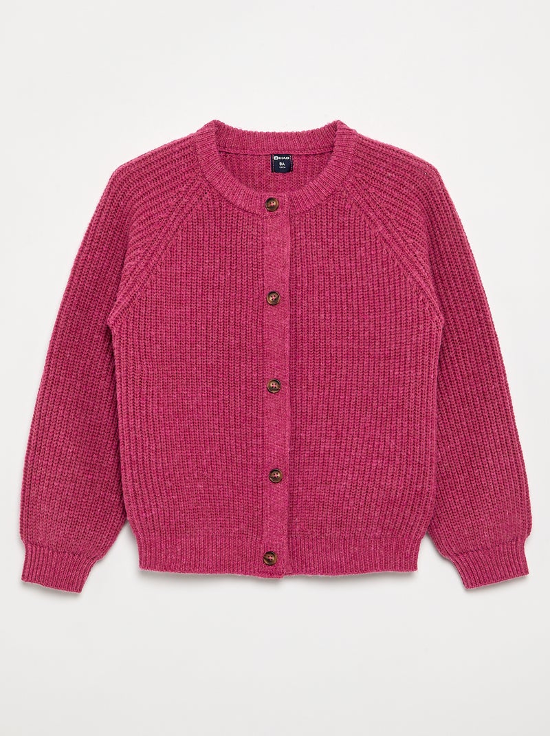 Cardigan in maglia calda - collezione facile da indossare Viola - Kiabi