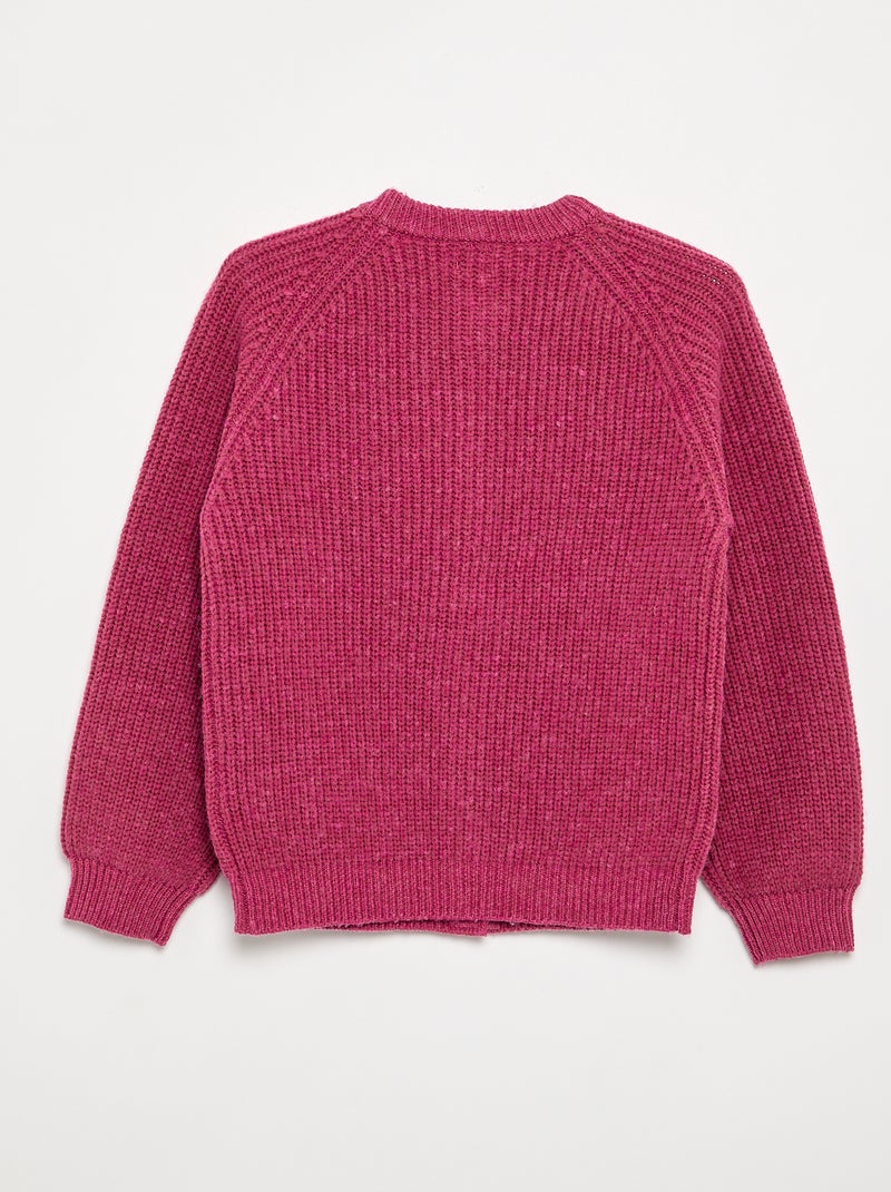 Cardigan in maglia calda - collezione facile da indossare Viola - Kiabi