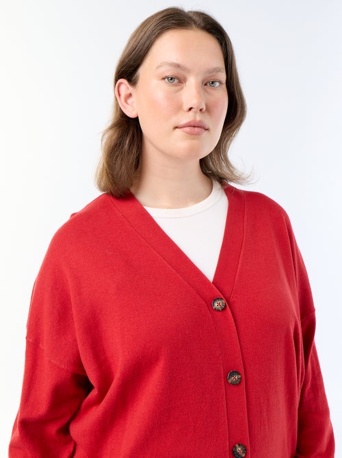 Cardigan in maglia fine con apertura abbottonata - Kiabi Cardigan in maglia fine con apertura abbottonata - Kiabi