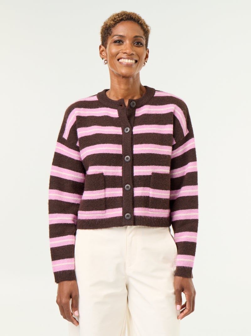Cardigan in maglia Rosa - Kiabi