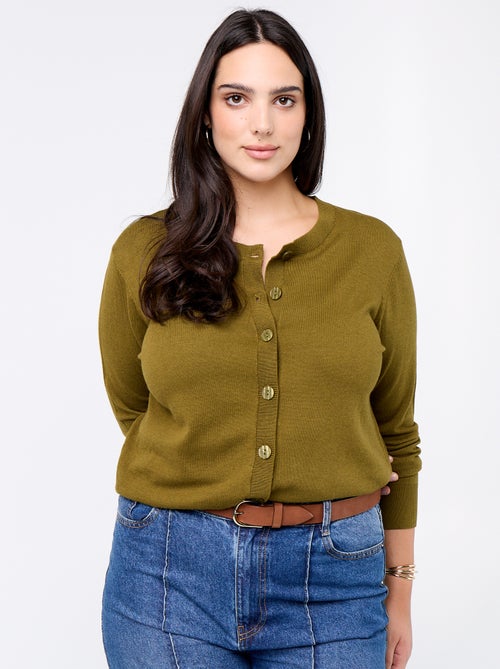 Cardigan in maglia tinta unita - Kiabi