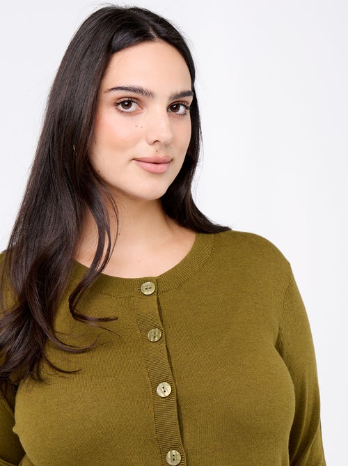 Cardigan in maglia tinta unita - Kiabi
