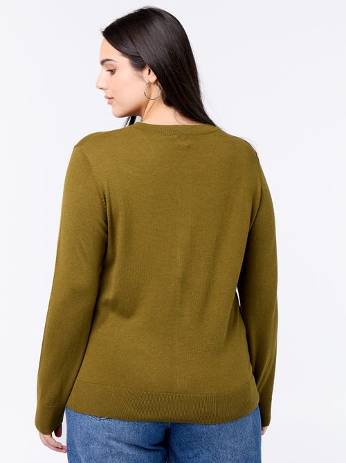 Cardigan in maglia tinta unita - Kiabi