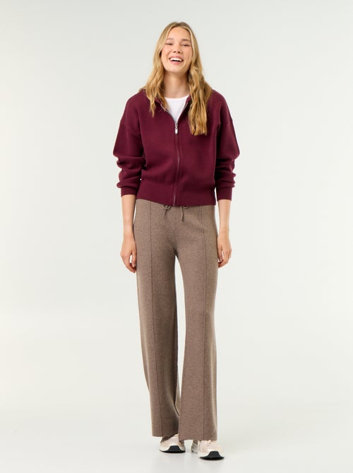Cardigan in tessuto ottoman con cappuccio - Kiabi