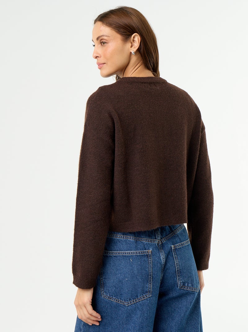 Cardigan lavorato a maglia Marrone - Kiabi