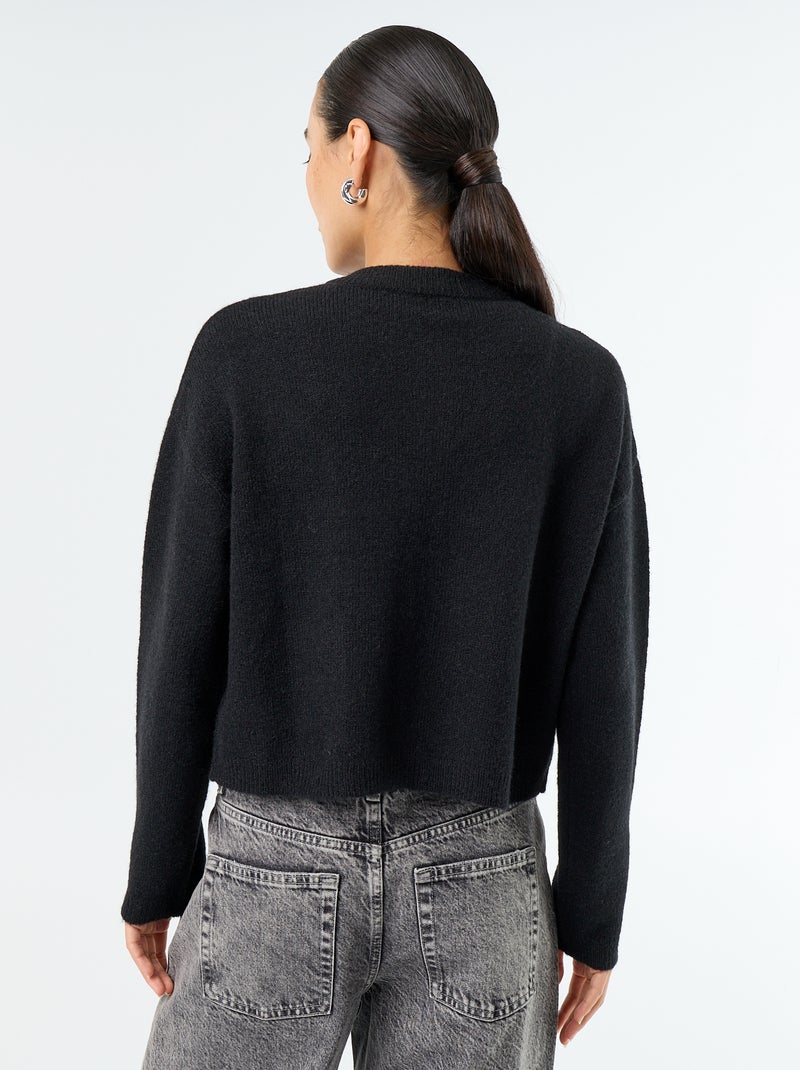 Cardigan lavorato a maglia Nero - Kiabi