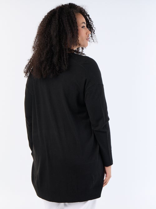 Cardigan lungo aperto a maglia fine - Kiabi