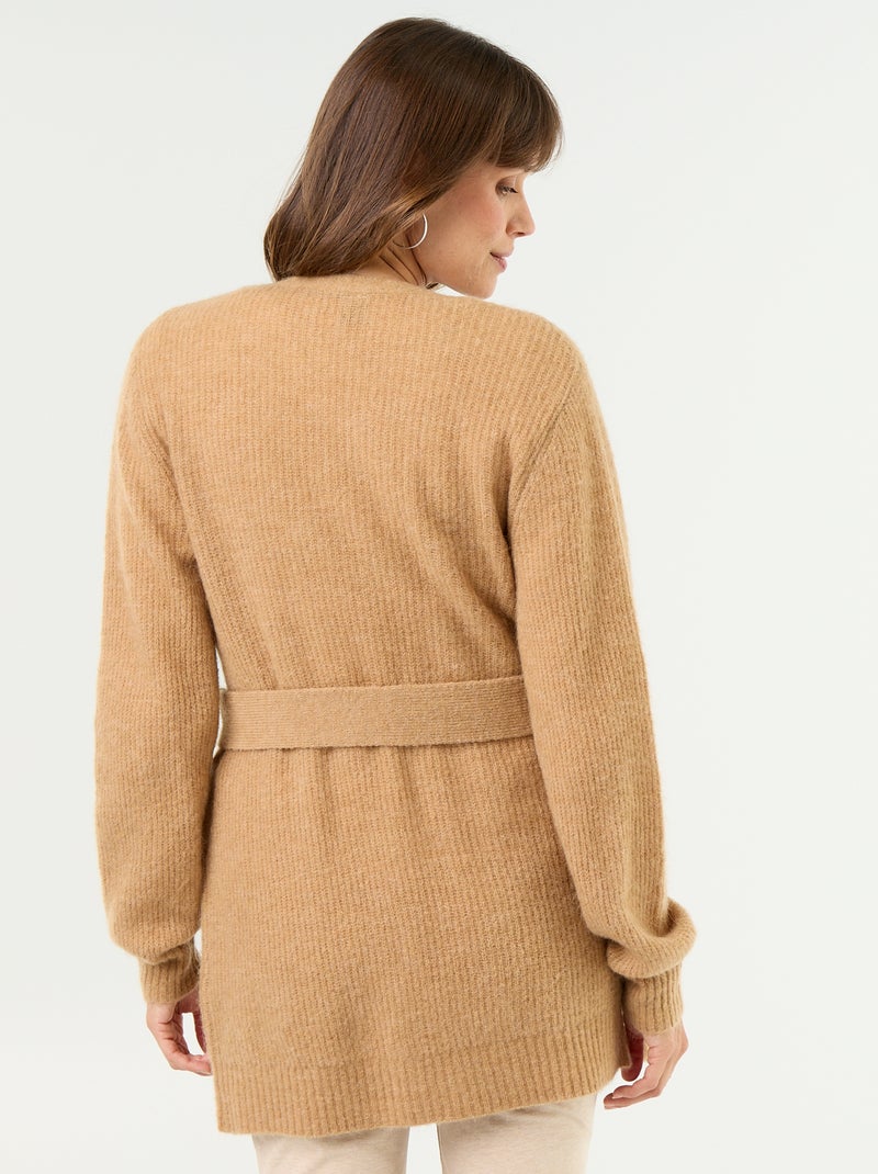 Cardigan lungo da maternità in misto mohair Beige - Kiabi