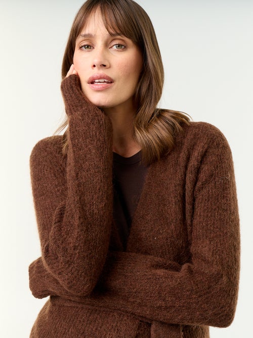 Cardigan lungo da maternità in misto mohair - Kiabi