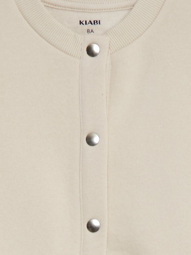 Cardigan maniche lunghe apertura con bottoni a pressione GRIGIO - Kiabi