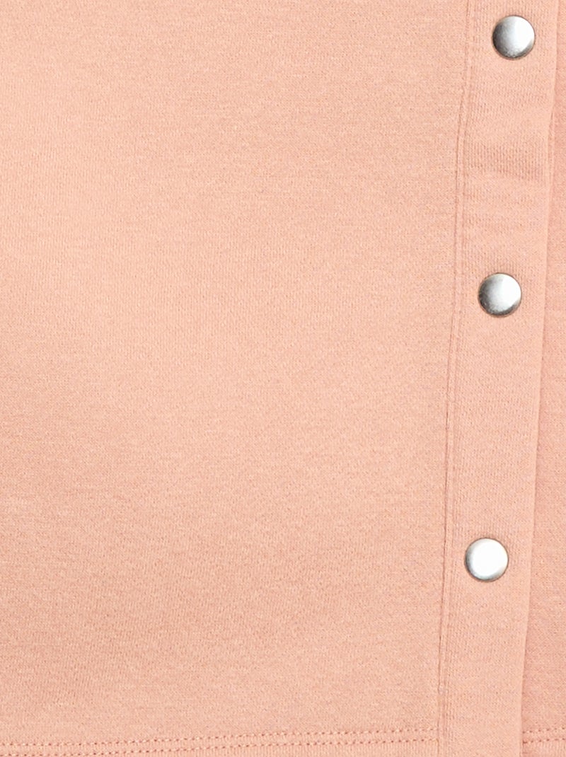 Cardigan maniche lunghe apertura con bottoni a pressione Rosa - Kiabi