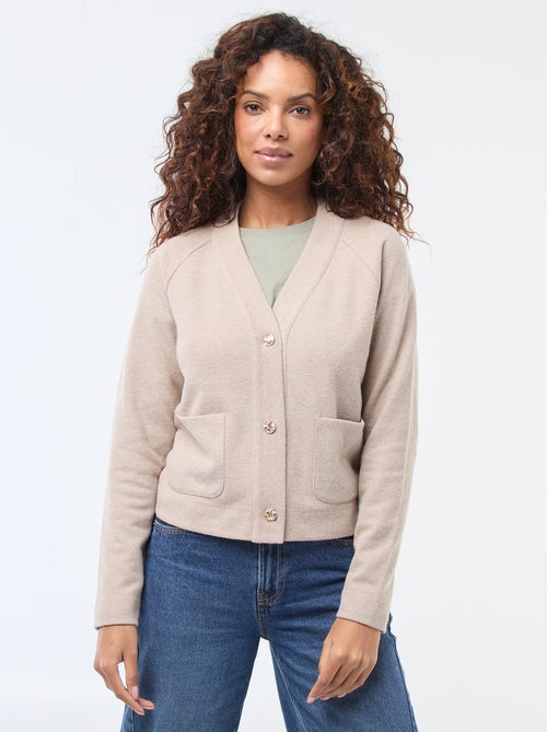 Cardigan mit goldener Knopfleiste - Kiabi