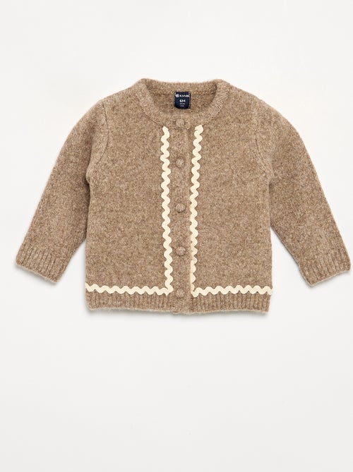 Cardigan mit Kontrastband - Kiabi