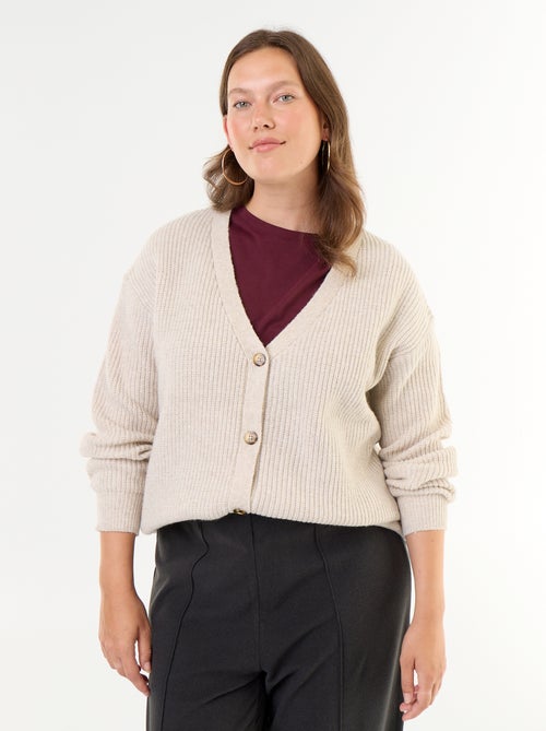 Cardigan mit V-Ausschnitt - Kiabi