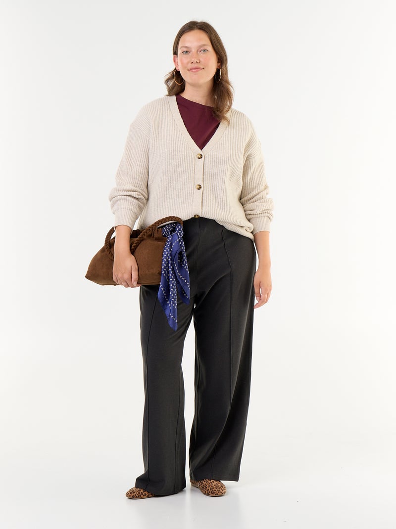 Cardigan mit V-Ausschnitt Gris - Kiabi