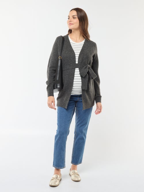 Cardigan premaman lungo e con cintura - Kiabi Cardigan premaman lungo e con cintura - Kiabi