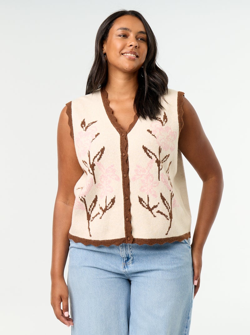 Cardigan senza maniche Beige - Kiabi