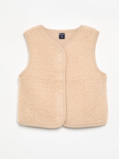 Cardigan senza maniche effetto montone - Kiabi