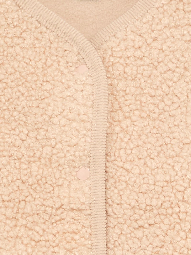 Cardigan senza maniche effetto montone Beige - Kiabi