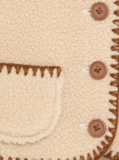 Cardigan senza maniche effetto montone - Kiabi Cardigan senza maniche effetto montone - Kiabi