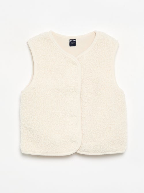 Cardigan senza maniche effetto montone - Kiabi