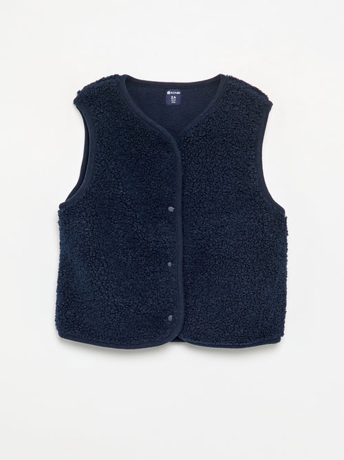 Cardigan senza maniche effetto montone - Kiabi