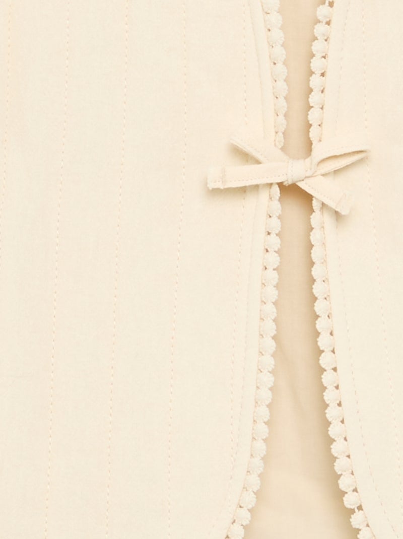 Cardigan senza maniche imbottito Beige - Kiabi