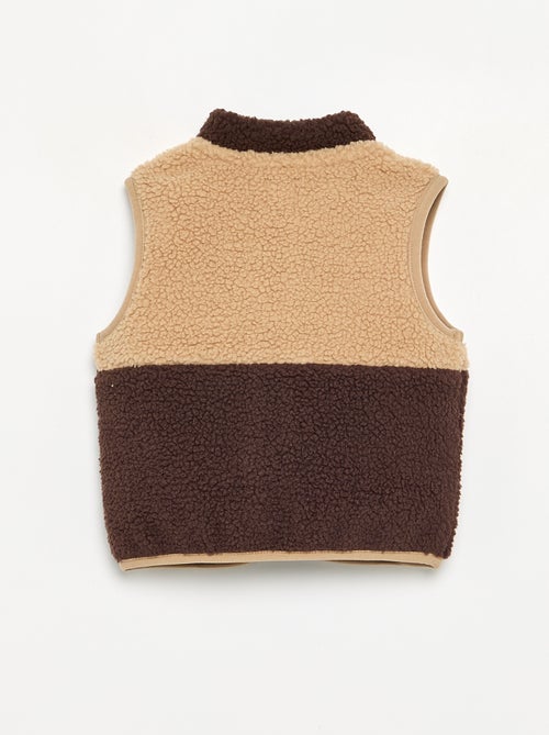 Cardigan smanicato effetto montone - Kiabi
