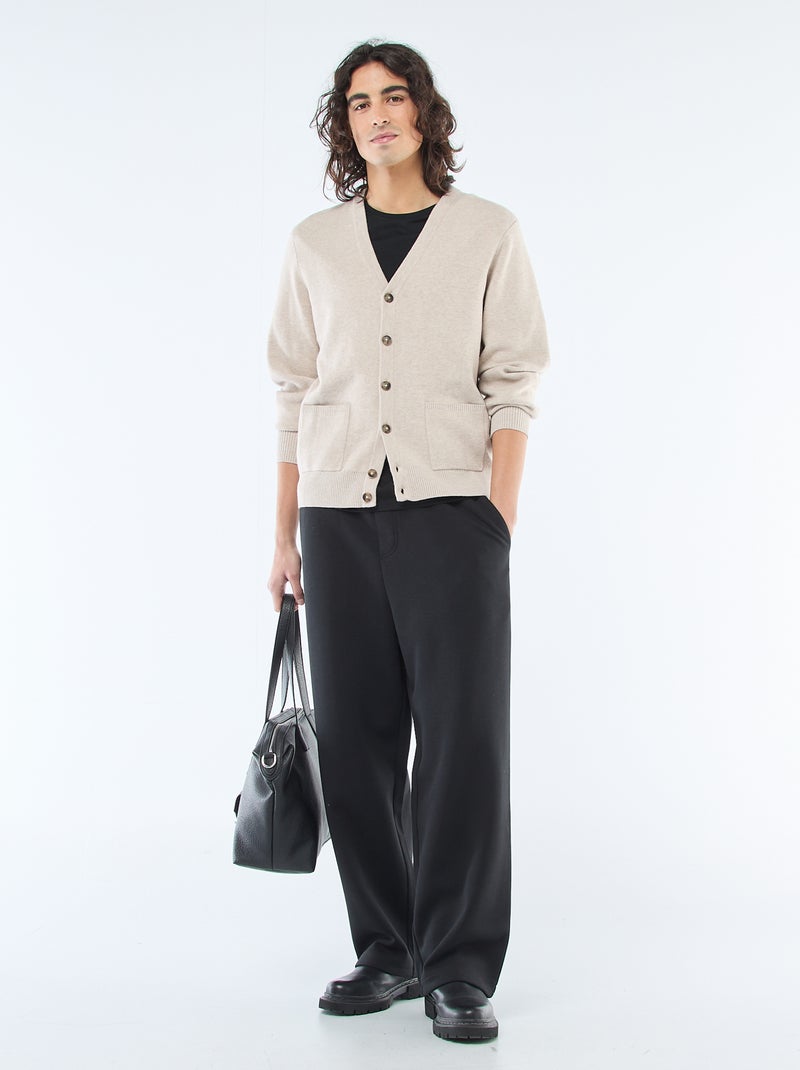 Cardigan tinta unita Beige - Kiabi