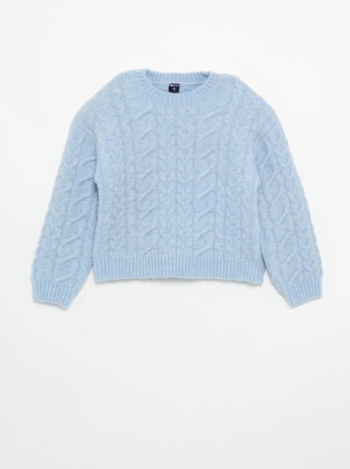 Cardigan tinta unita in maglia fantasia - Kiabi