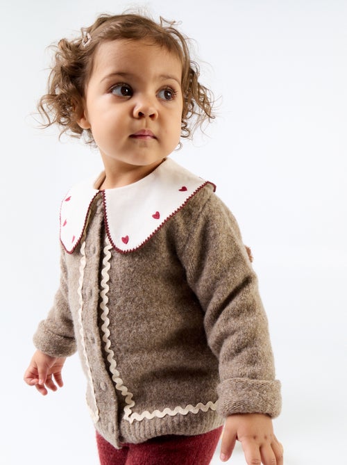Cardigan with Contrast Trim - Kiabi