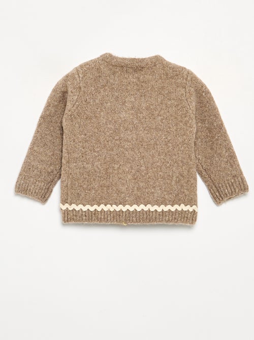 Cardigan with Contrast Trim - Kiabi