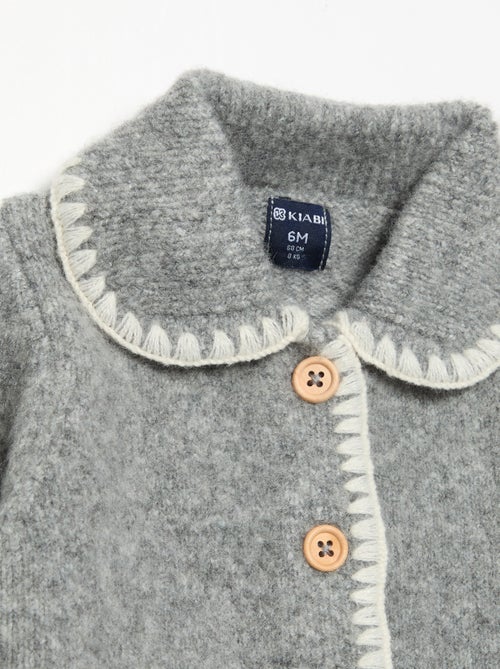 Cardigan with contrasting fancy trim - Kiabi Cardigan with contrasting fancy trim - Kiabi